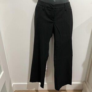 New York & Company black pants with pinstripes--size 2 hemmed for 5'1